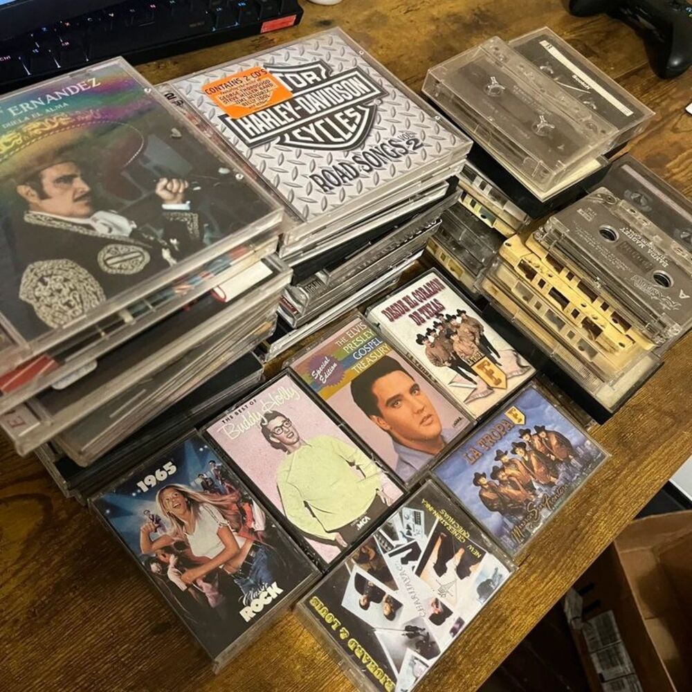 120+ Vintage CDs, Cassettes & 2000s CD Binder (Untested)